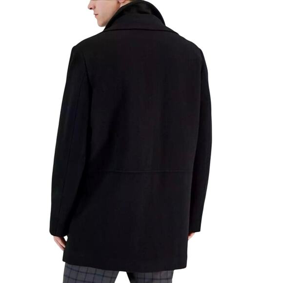 Calvin Klein Men's Classic Fit Black Wool Blend Over coat out of stock SzL NEW! - Picture 6 of 14